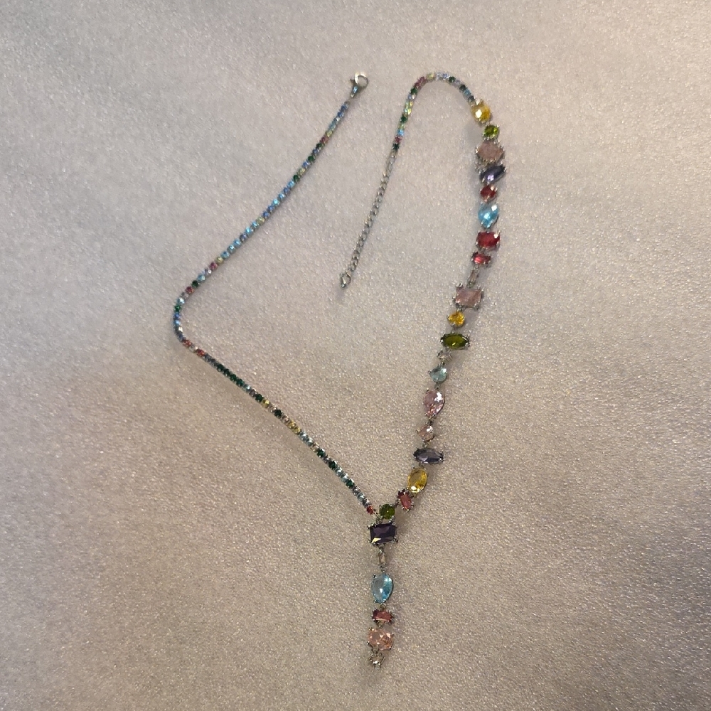 Swarovski Multicolor Crystal Y-Necklace